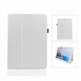 Leather Case for iPad 5 (AIR) with Stand,  Screen Protector and Stylus - White