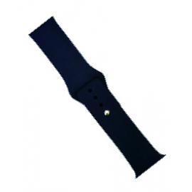 Apple Watch Soft Silicone Rubber Replacement Watch Strap - 42mm Midnight Blue