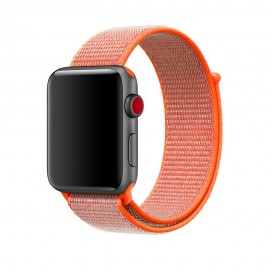 Apple Watch Replacement Sports Hook & Loop Nylon Watch Strap - 42mm Orange