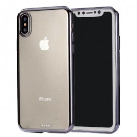 Soft Silicone TPU Back Cover Phone Case for Apple iPhone X/XS - Grey