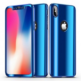 Luxury 360 Degree Full Body Slim Protection Case for iPhone X/XS - Blue