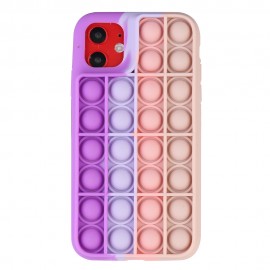 Pop it its Push Bubble Shockproof Soft Silicone Case for iPhone 11 - Purple