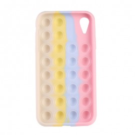 Pop it its Push Bubble Shockproof Soft Silicone Case for iPhone XR - Pink