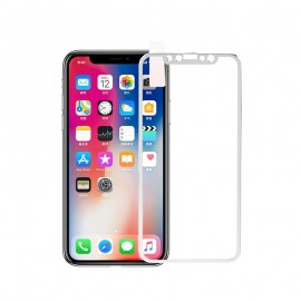 Pro 3D Tempered Glass Metal Edge to Edge Screen Protector for iPhone X/XS/11 Pro - Silver