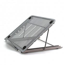 Laptop / iPad / Tablet Adjustable Folding Mesh Stand - Grey