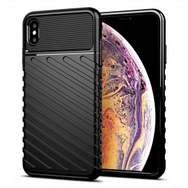 Soft Silicone Textured Case for iPhone XS Max - Black